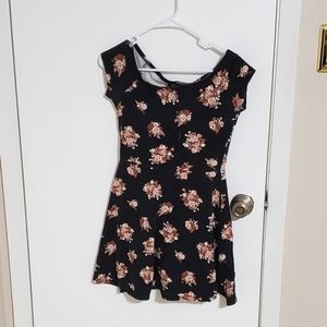 Black floral dress